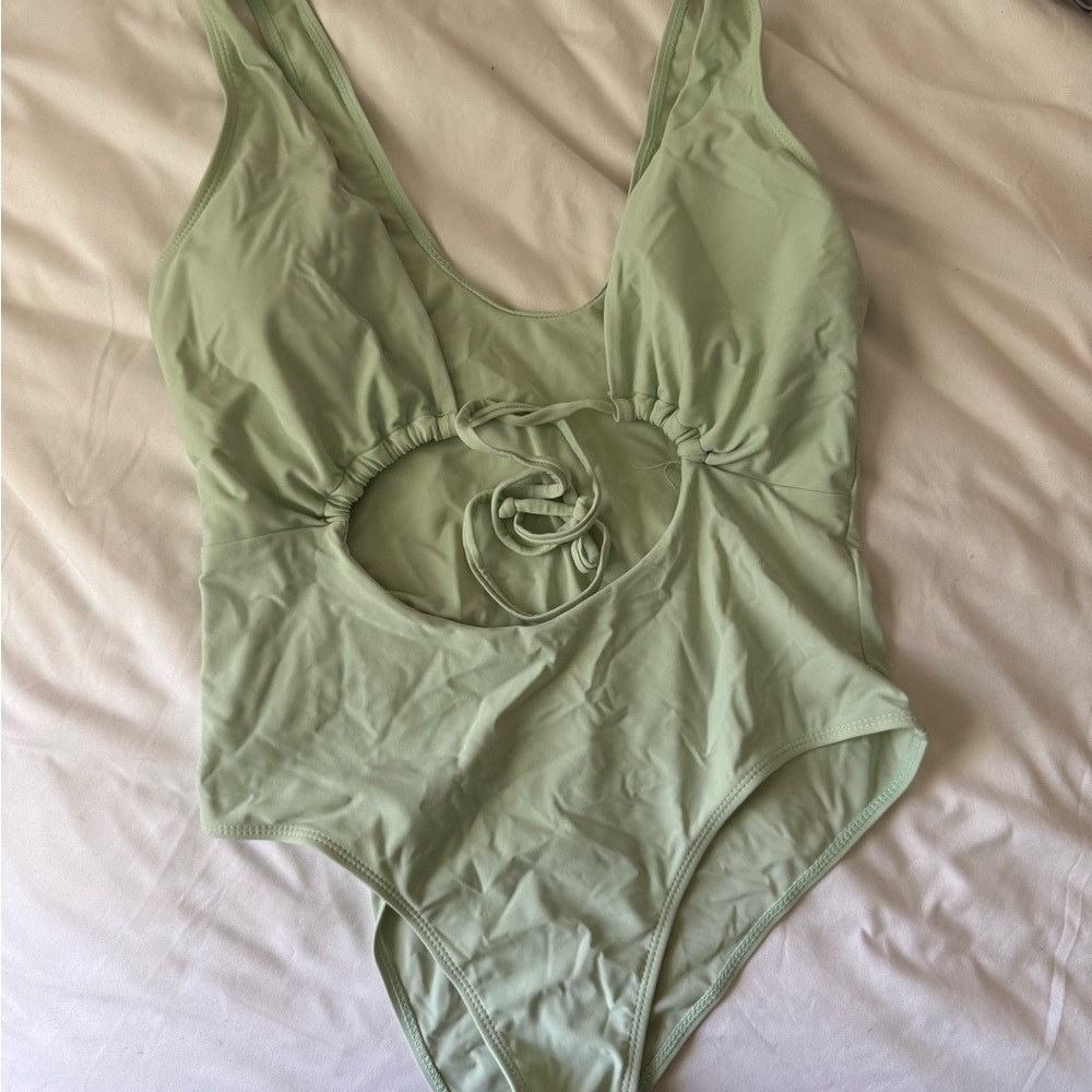 Sage Green One-Piece Swimsuit